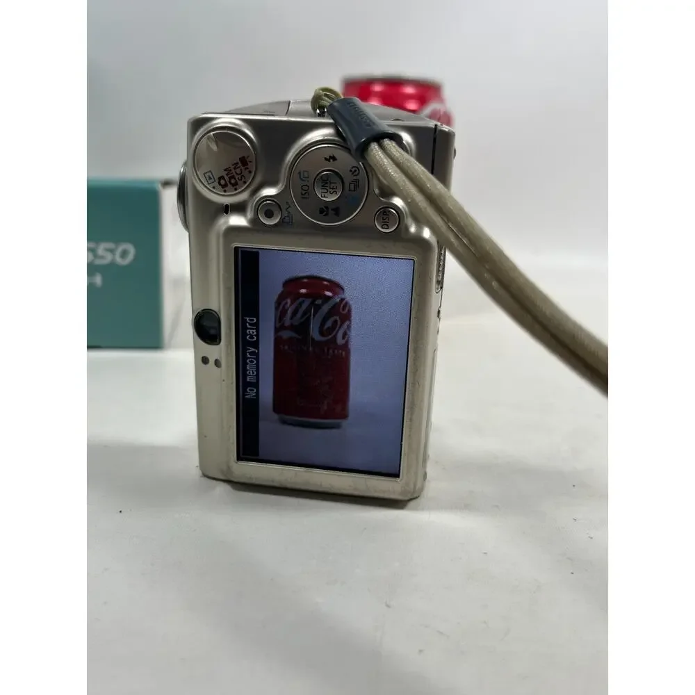 CANON PowerShot SD550 Digital ELPH Camera 7.1MP with Battery Gold Tested